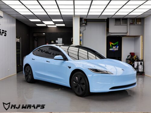 Tesla Model3 改色 AX贊爾福特藍-5